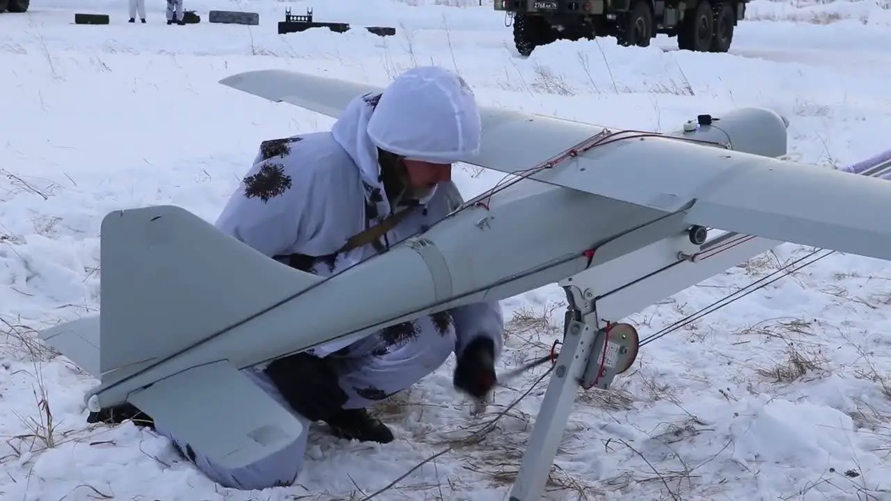 Russian Orlan-10 unmanned aerial vehicle (UAV)