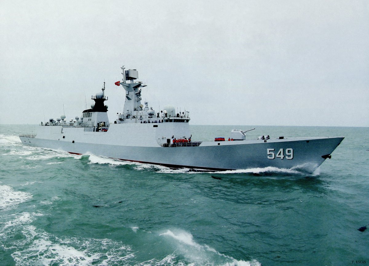 Chinese People's Liberation Army Navy (PLAN) Changzhou (549) Type 054A frigate