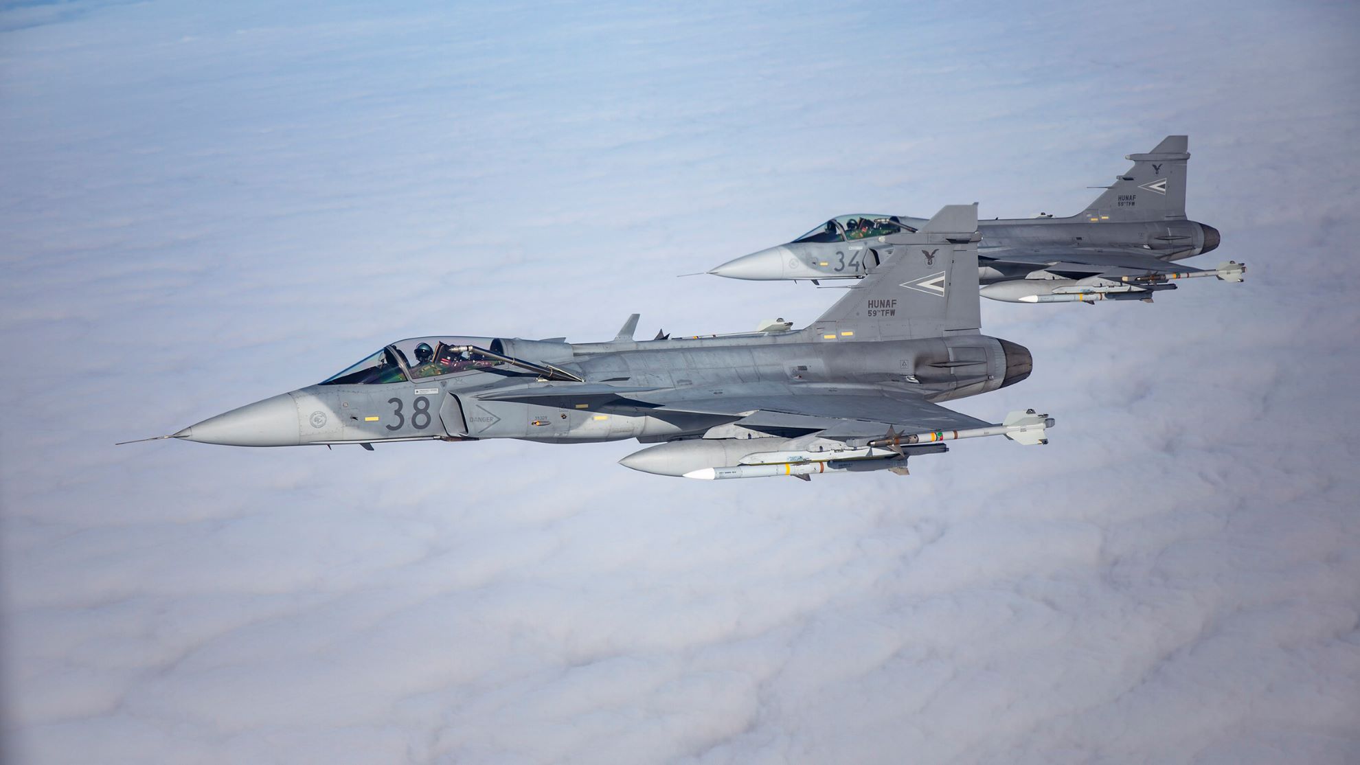 Czech and Hungarian Saab Gripens Participate in MAGDAY Exercise