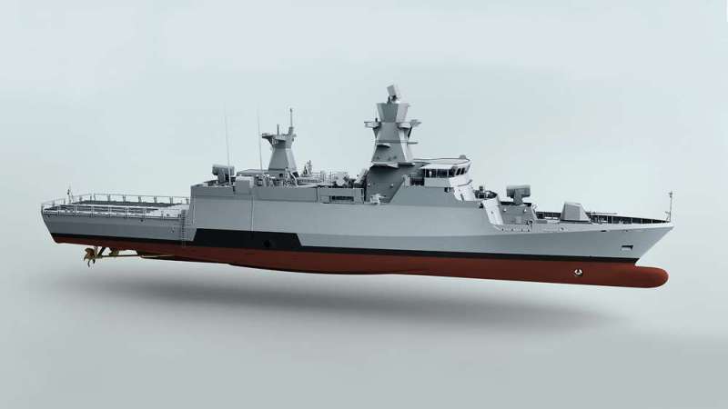 A rendering of the German Navy's second batch of K130 corvettes; ships of the original batch already in service will be brought up to the same standard as they go though scheduled maintenance periods. 