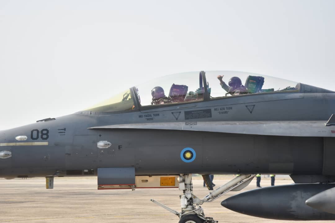 Royal Malaysian Air Force (RMAF) Boeing F/A-18D Hornet multirole fighters
