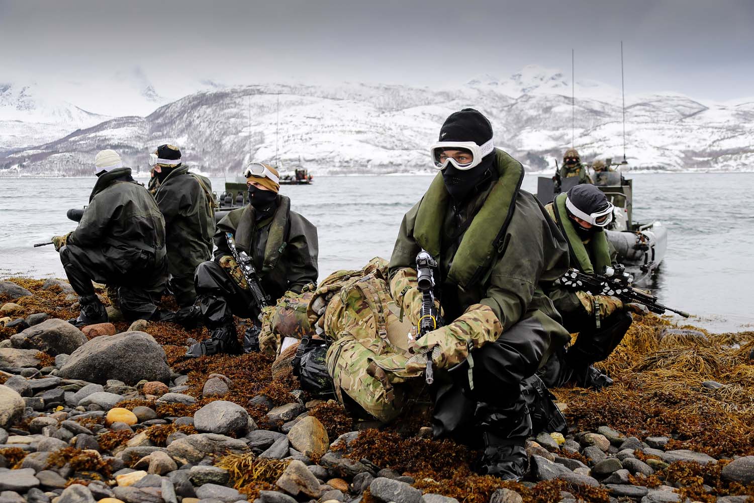 45 Commando and 47 Commando on raids along the Arctic coastline.