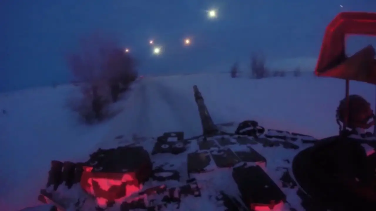 Russian Central Military District Night Live-fire Exercise in Urals