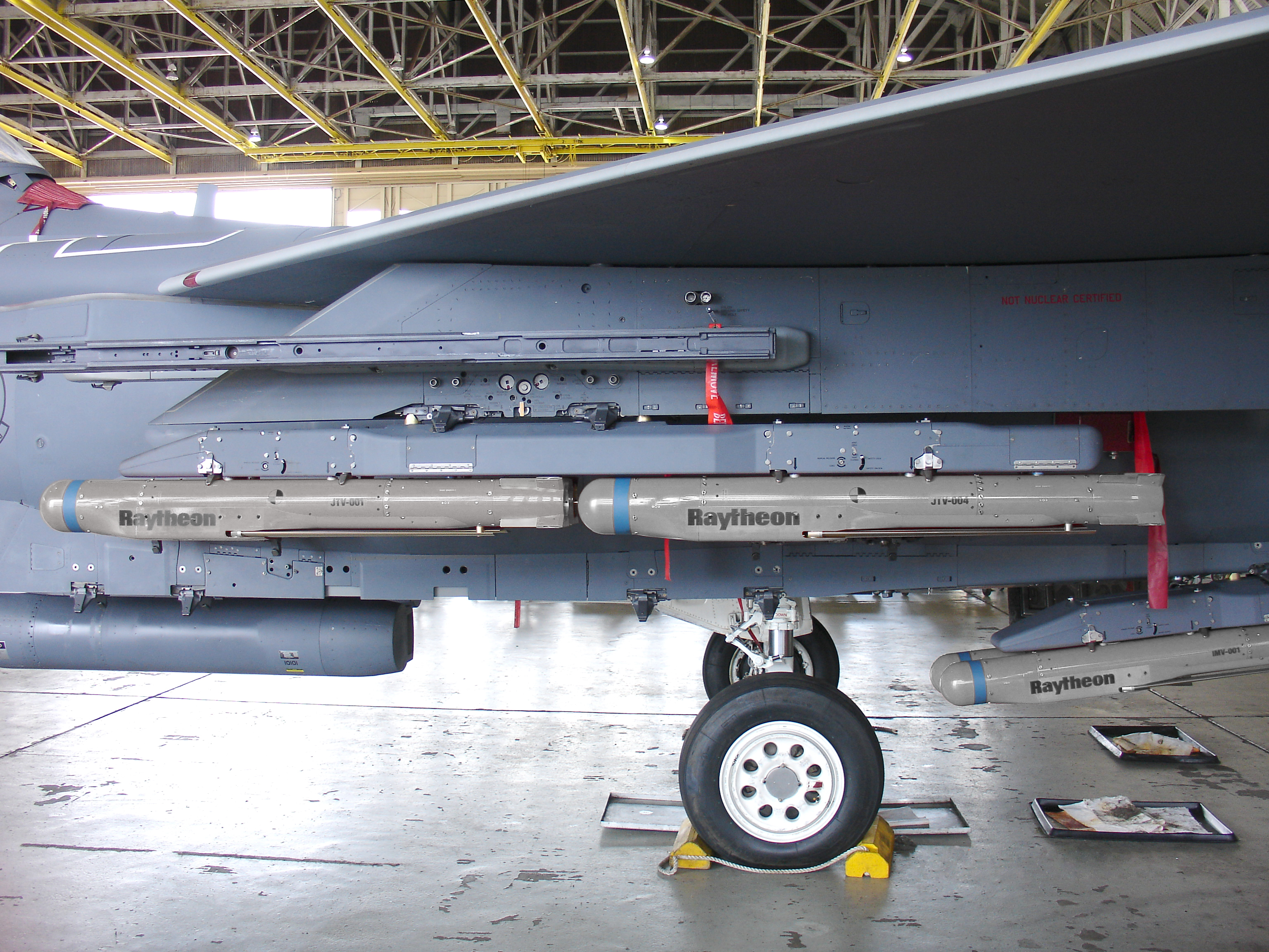 Locked and loaded, the F-15E fighter aircraft can carry seven groups of four StormBreaker smart weapons, for a total of 28 munitions.