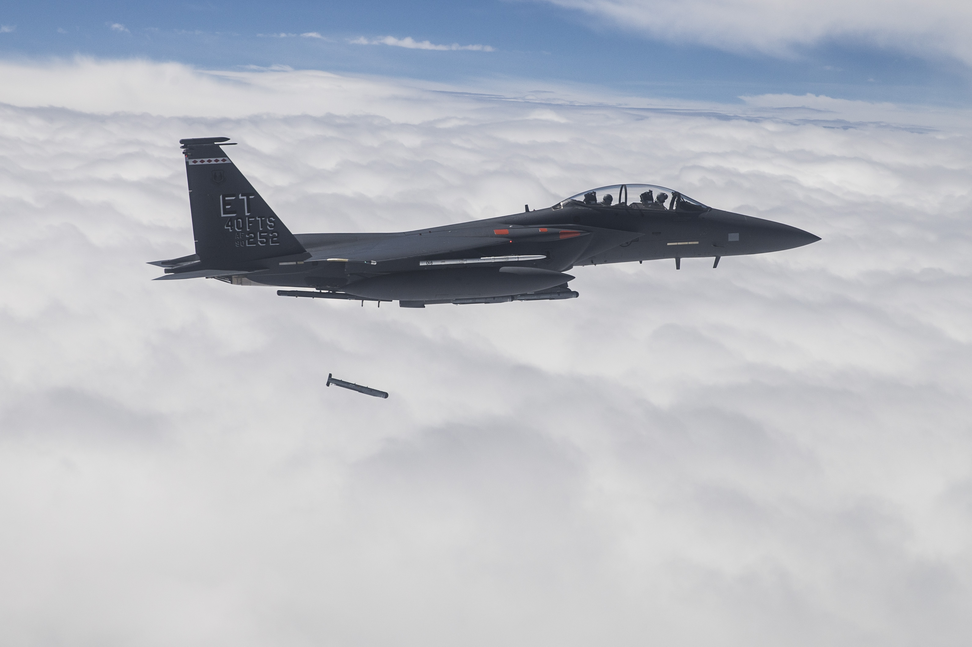  U.S. Air Force F-15Es Drop 10 StormBreaker During Weapons System Evaluation Program.