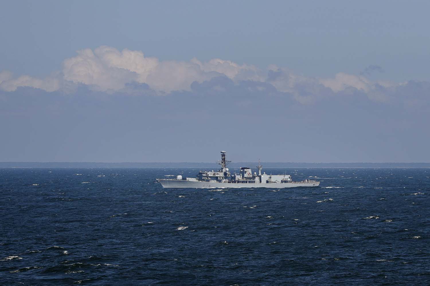HMS Kent has been shadowing seven Russian ships alongside eight other Royal Navy vessels in UK waters