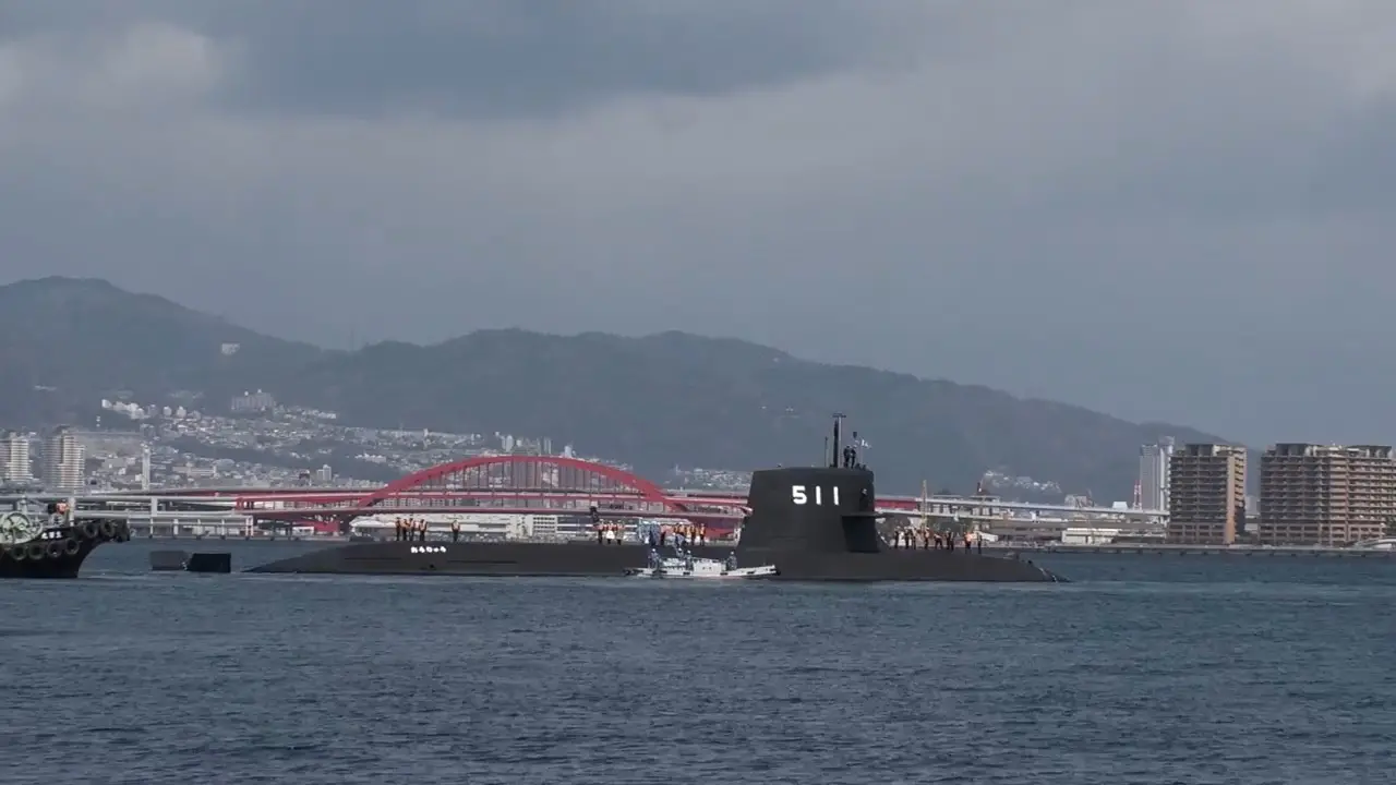 Japan Maritime Self-Defene Lilithium-Ion Battery Submarine Ouryu