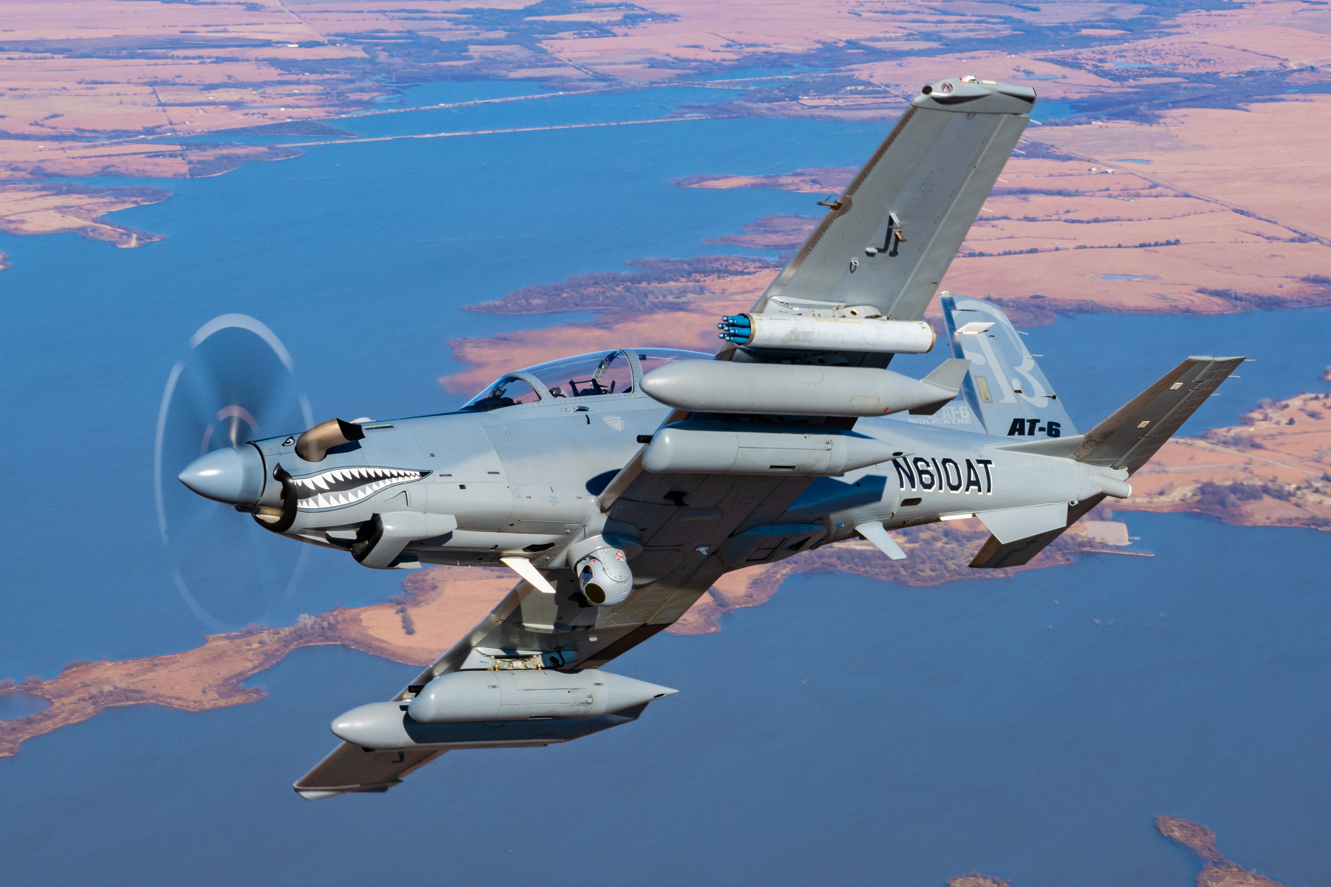 Textron Aviation Defense Beechcraft AT-6 Wolverine multi-role turboprop aircraft