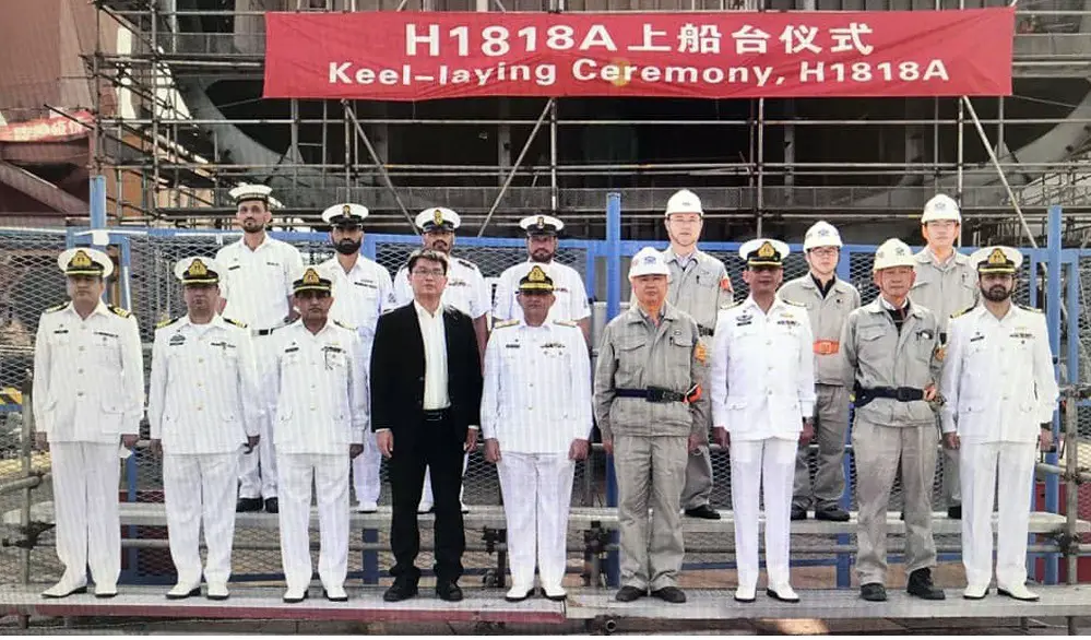 China State Shipbuilding Corporation Lays Keel for Pakistan Navy Second Type 054A Frigate