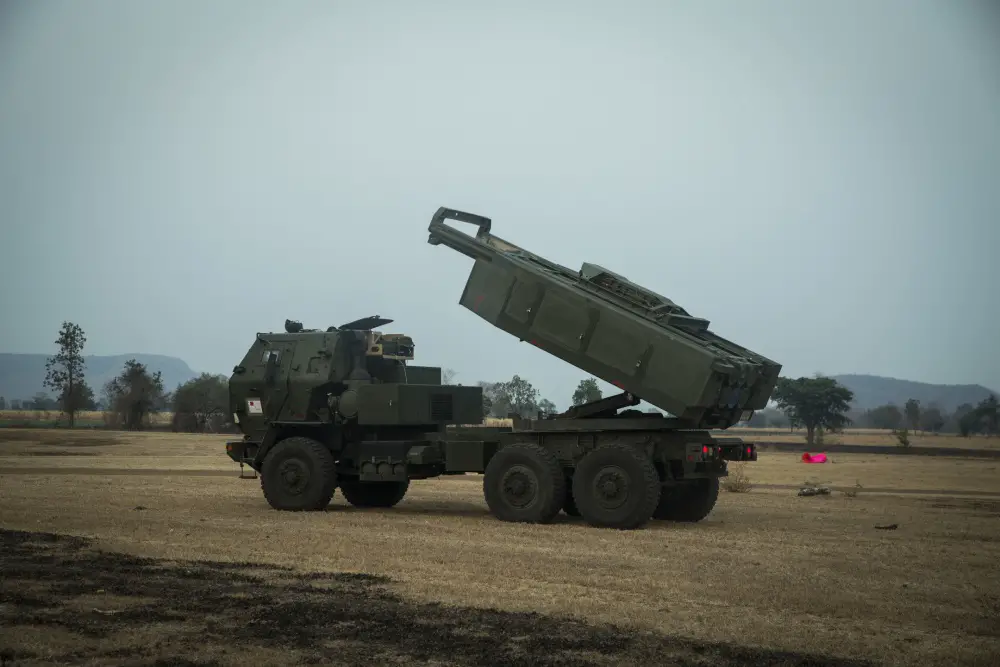 U.S. Marine Corps HIMARS Soars Over Thailand in Bilateral Quick Fire Mission