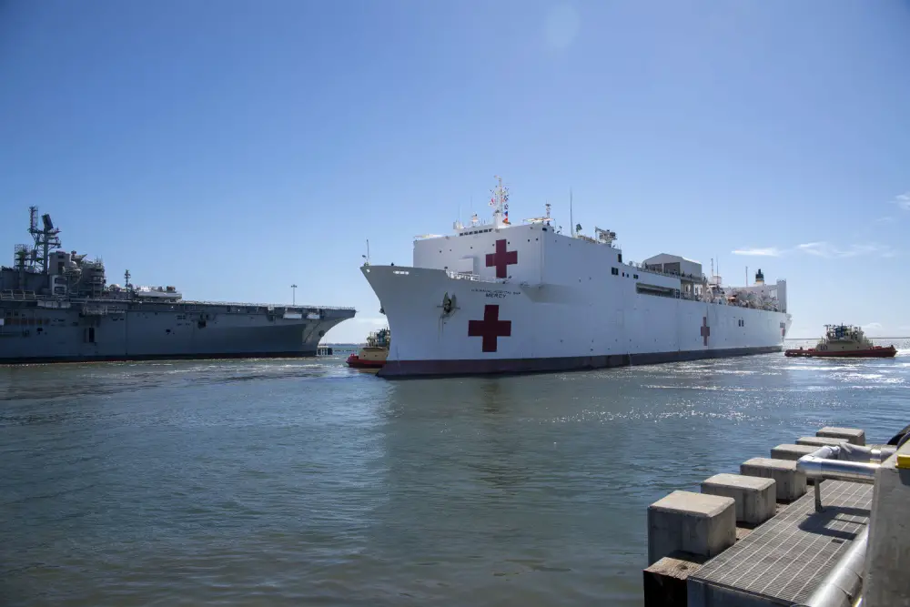 Hospital Ship USNS Mercy To Assist Los Angeles In COVID-19 Response
