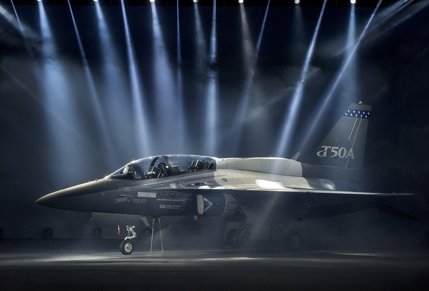 Lockheed Martin and KAI T-50A supersonic advanced jet trainers and light combat aircraft.