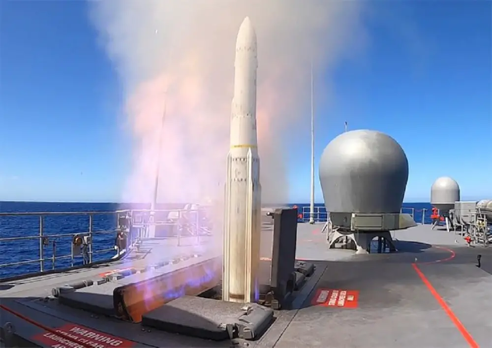 Royal Australian Navy HMAS Arunta Tests Its Evolved Sea Sparrow Missile