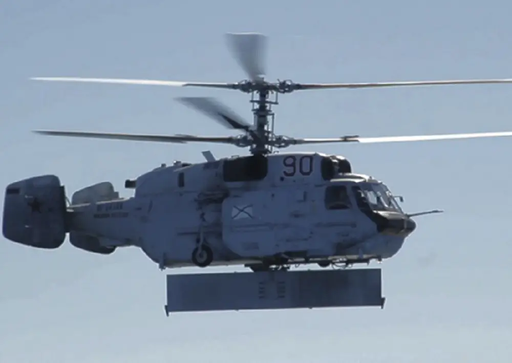 Russian Black Sea Fleet Kamov Ka-31R Helicopter Conducts Training Flight