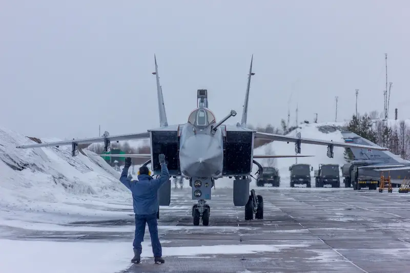 Russian Naval Aviation MiG-31BM Crews Train for In-Flight Refueling