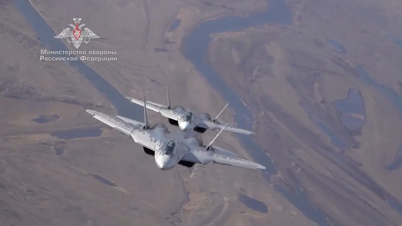 Russian Air Force Sukhoi Su-57 Stealth Air Superiority Fighter