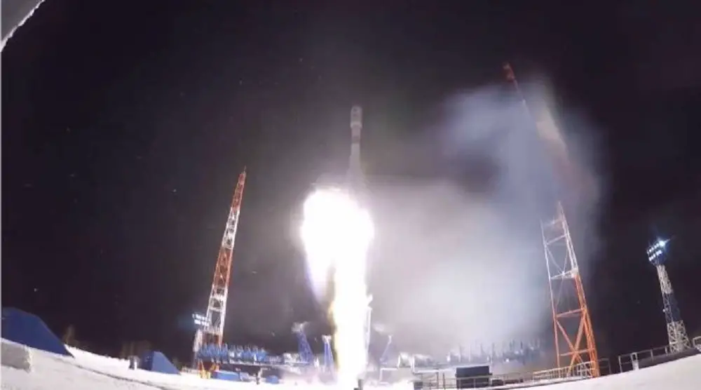 Russian Soyuz-2.1b Carrier Rocket Launches Glonass-M Satellite