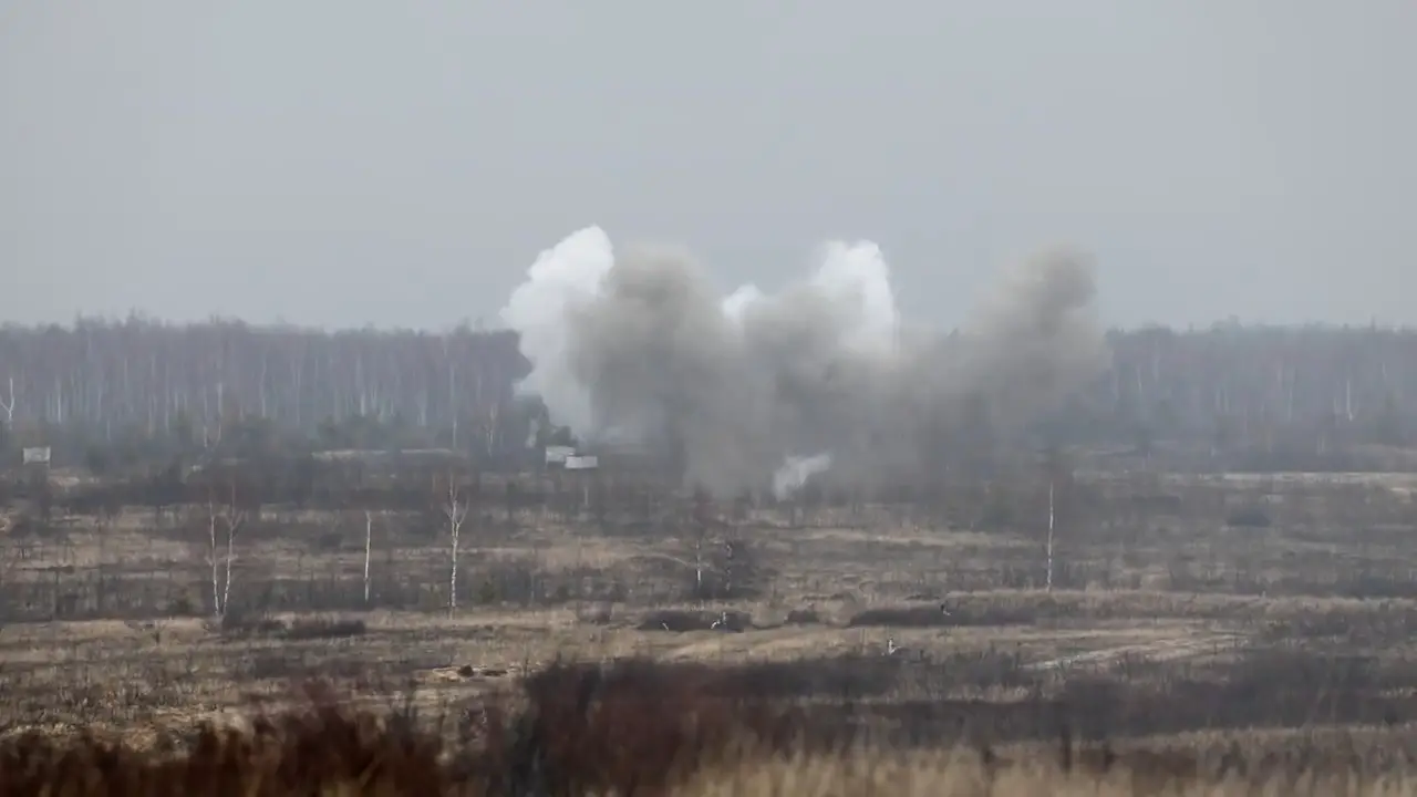 Russia's Western Military District Fire Msta-S Artillery Guns