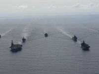 Theodore Roosevelt CSG and America ESG transit the Philippine Sea During Expeditionary Strike Force Operations