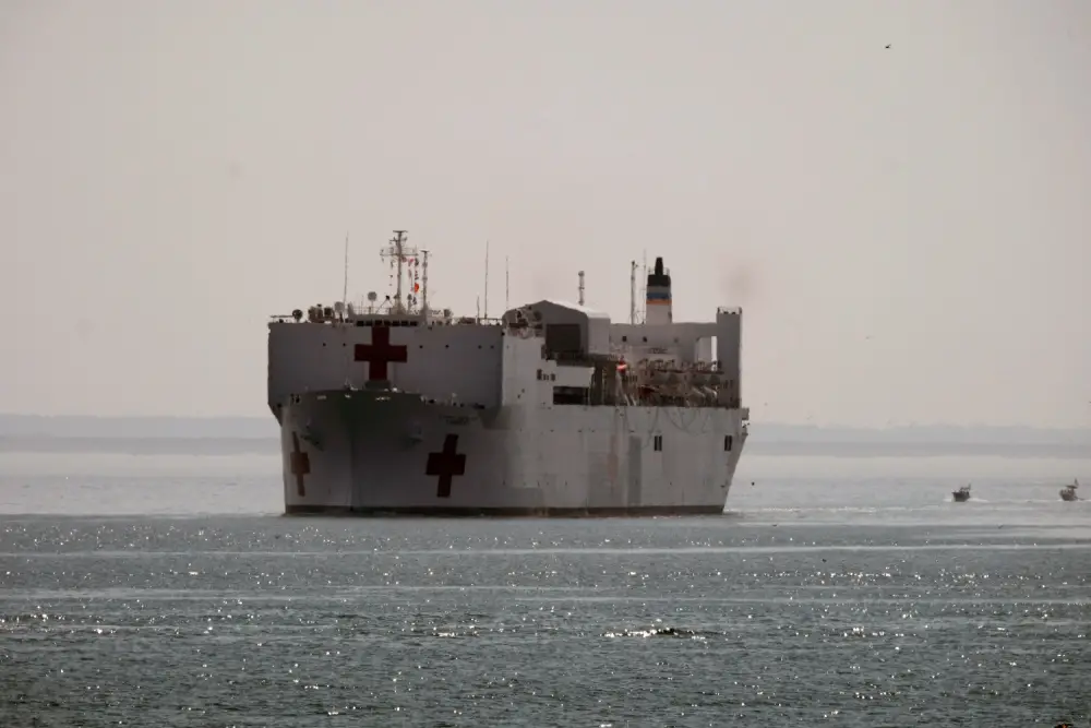 USNS Comfort (T-AH 20) is deploying in support of the nation's COVID-19 response efforts and will serve as a referral hospital for non-COVID-19 patients currently admitted to shore-based hospitals.