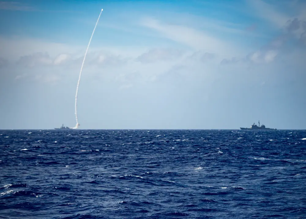 USS Barry Launches Missile