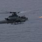 AH-1Z Viper Helicopter Fires AIM-9M Sidewinder Missile in the South China Sea