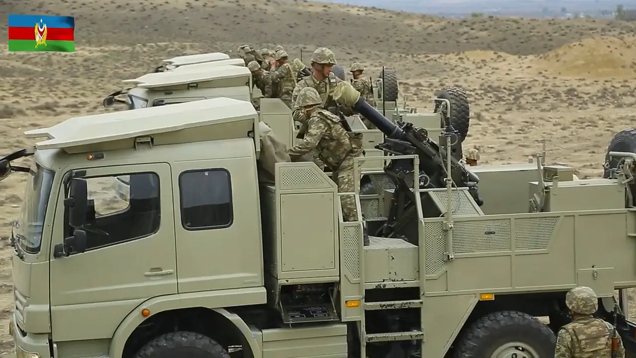 Azerbaijani Army Cardom Hatchet Recoil Mortar System