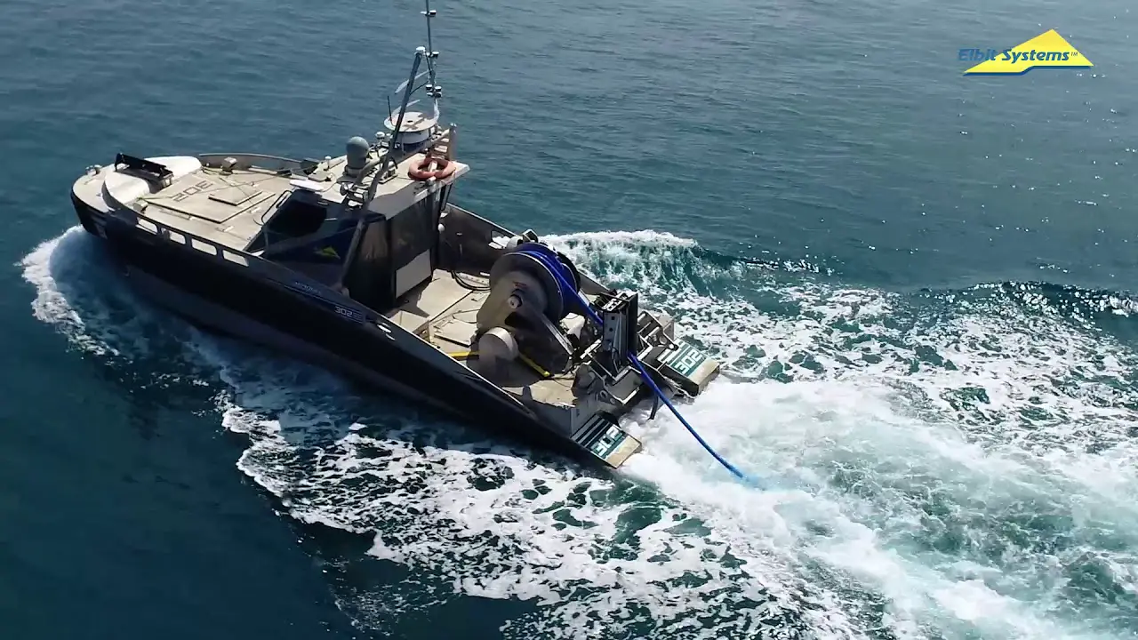 Elbit Integrates Active Towed Array Sonar on Seagull Unmanned Surface Vessel
