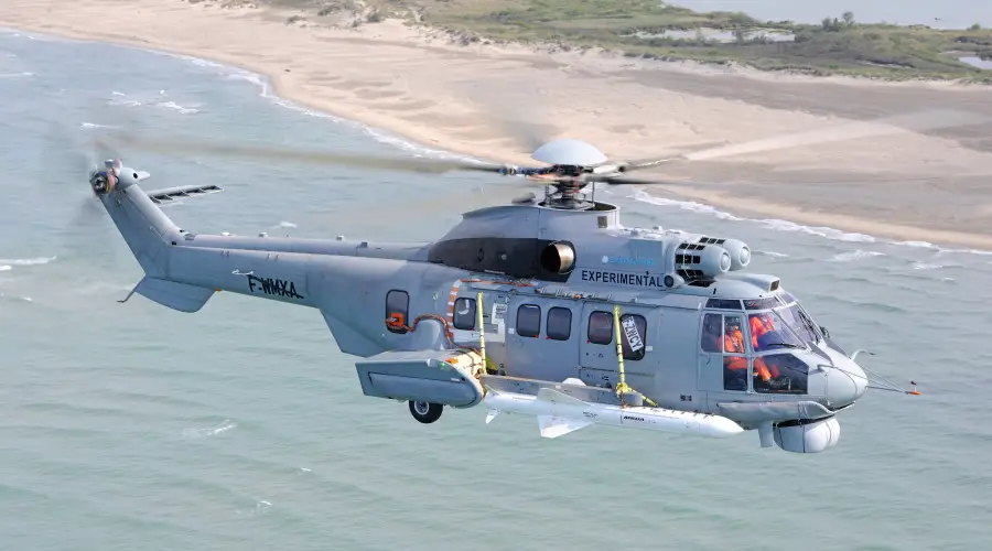 Exocet AM39 under Brazilian Navy EC725 Helicopter