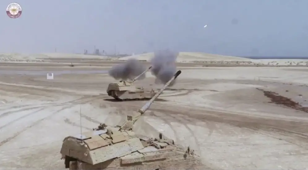 Qatar Armed Forces  PzH 2000 self-propelled howitzers
