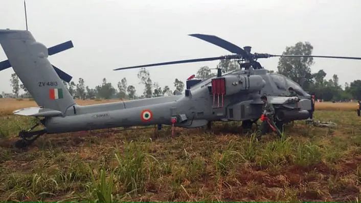 Indian Air Force AH-64E Apache Attack Helicopter Makes Emergency Landing in Punjab