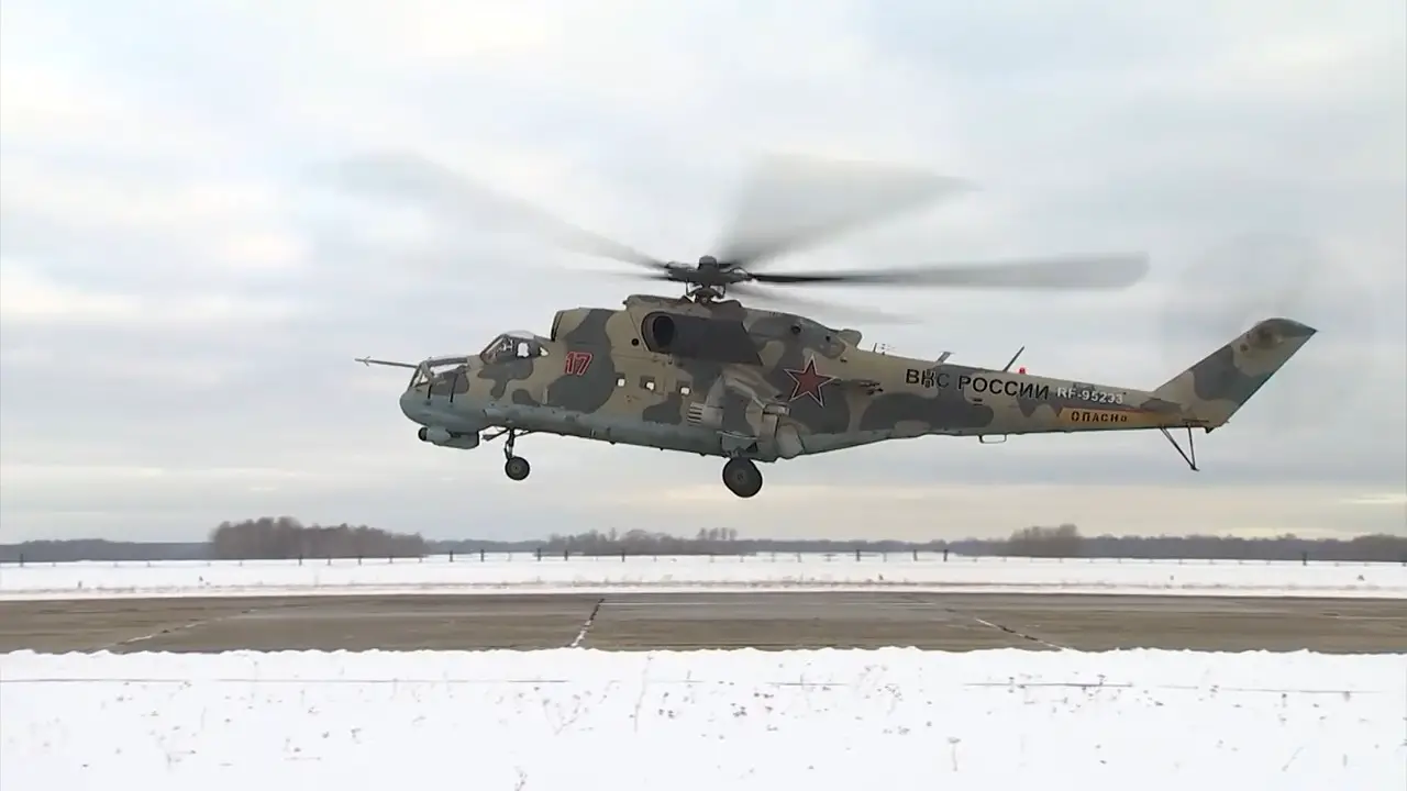 Russian Army Aviation Mil Mi-24P attack helicopter