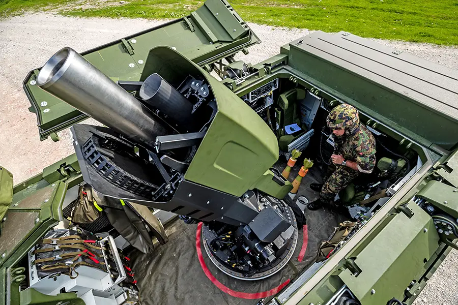 Swiss Army Mörser 16 120mm self-propelled mortar system