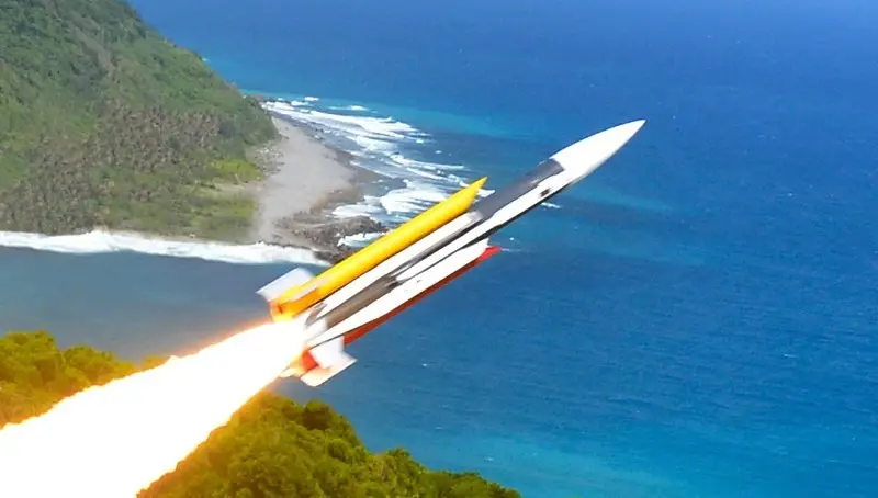 Hsiung Feng III medium-range supersonic missile (National Chung-Shan Institute of Science and Technology photo)
