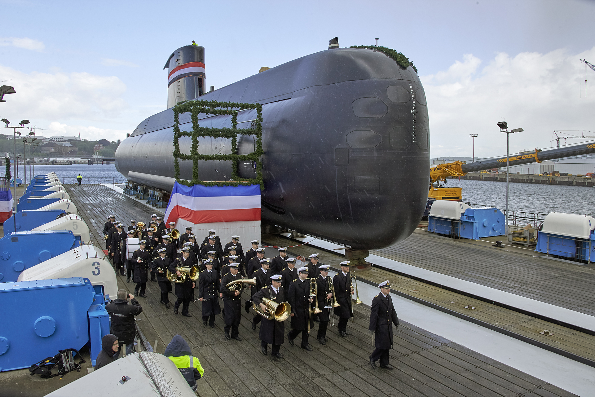 The third of four 209/1400mod class submarines for the Navy of the Arab Republic of Egypt was named and launched on May 3, 2019 at the shipyard of thyssenkrupp Marine Systems in Kiel. 