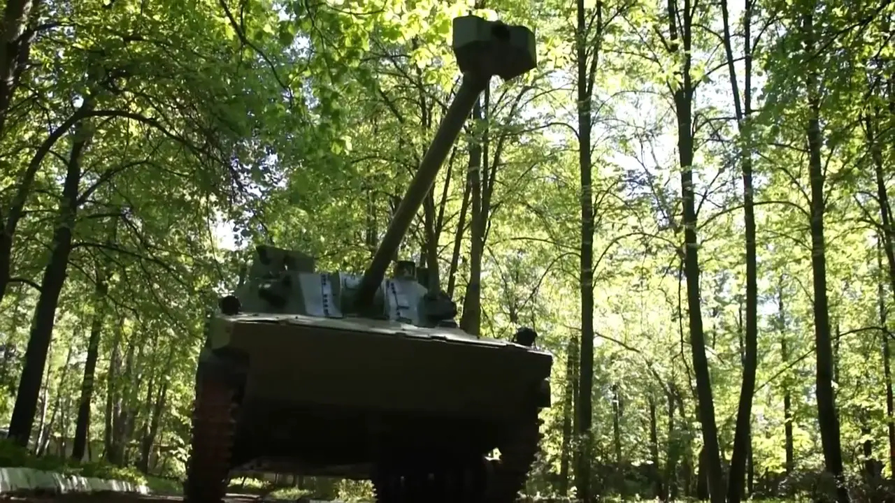 2S42 Lotos Airborne Self-Propelled Mortar System