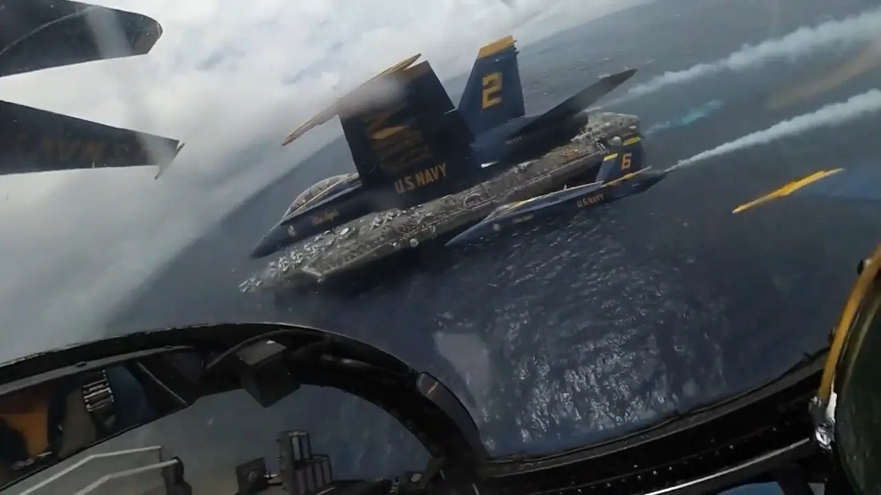 Blue Angels Perform for the Harry S. Truman Carrier Strike Group in the Atlantic Ocean