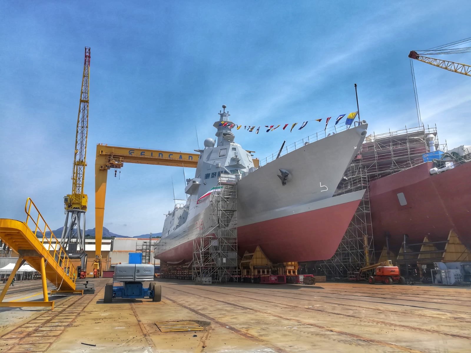 Fincantieri Launched Italian Navy Francesco Morosini Multipurpose Offshore Patrol Ship