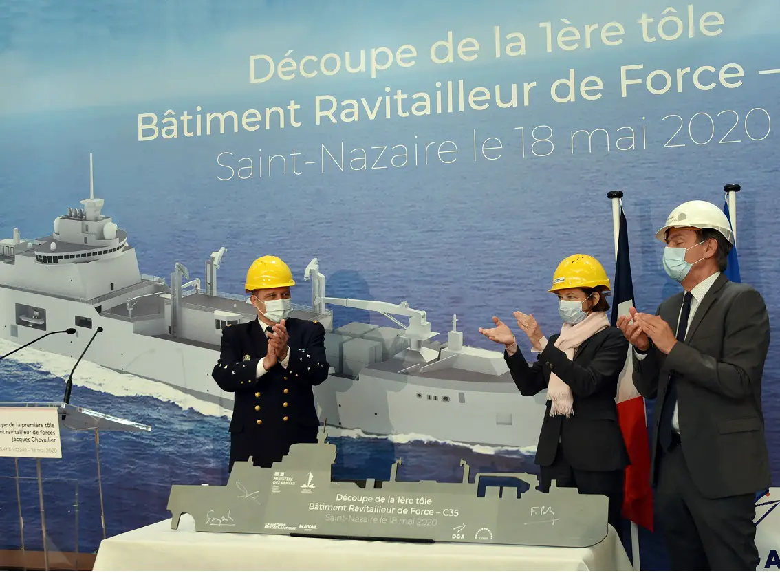 First Steel Cut For French Navy Replenishment Vessels