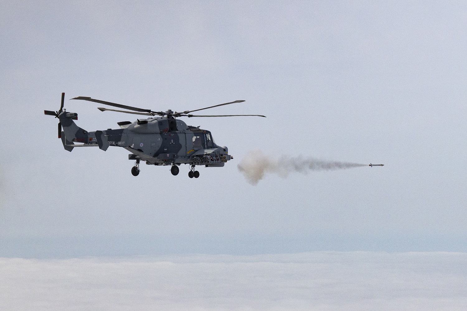 Royal Navy Helicopter Unleashes New Martlet Missile to Protect Aircraft Carriers