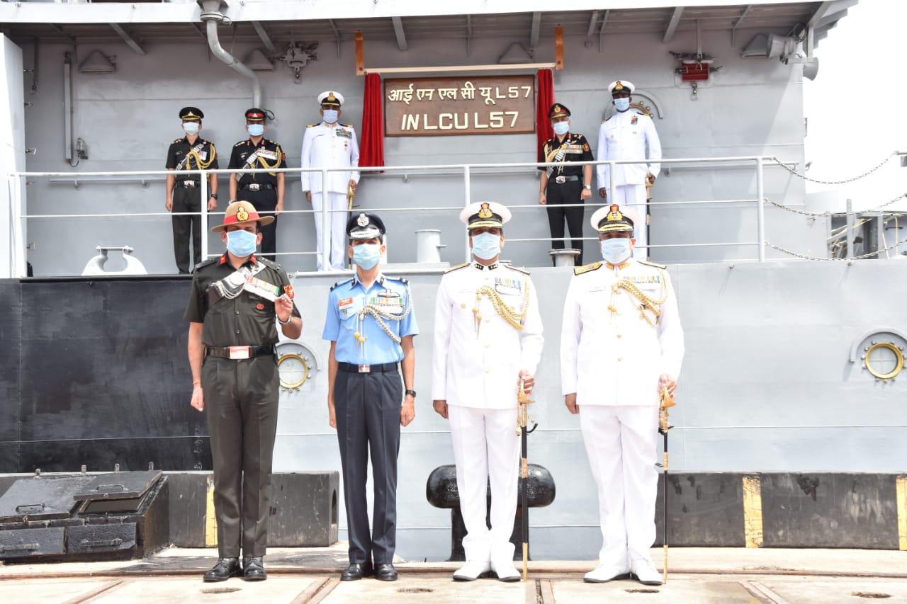 Indian Navy Commissions IN LCU L57 Landing Craft Utility
