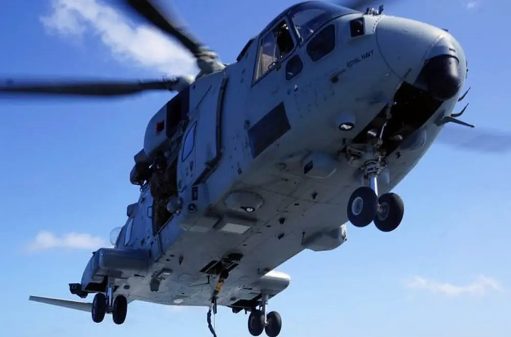 Royal Navy Merlin Helicopter Makes Debut on Medway