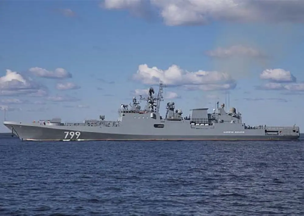 Russian Navy Black Sea Fleet Frigates Conducted Artillery Fire in Crimea