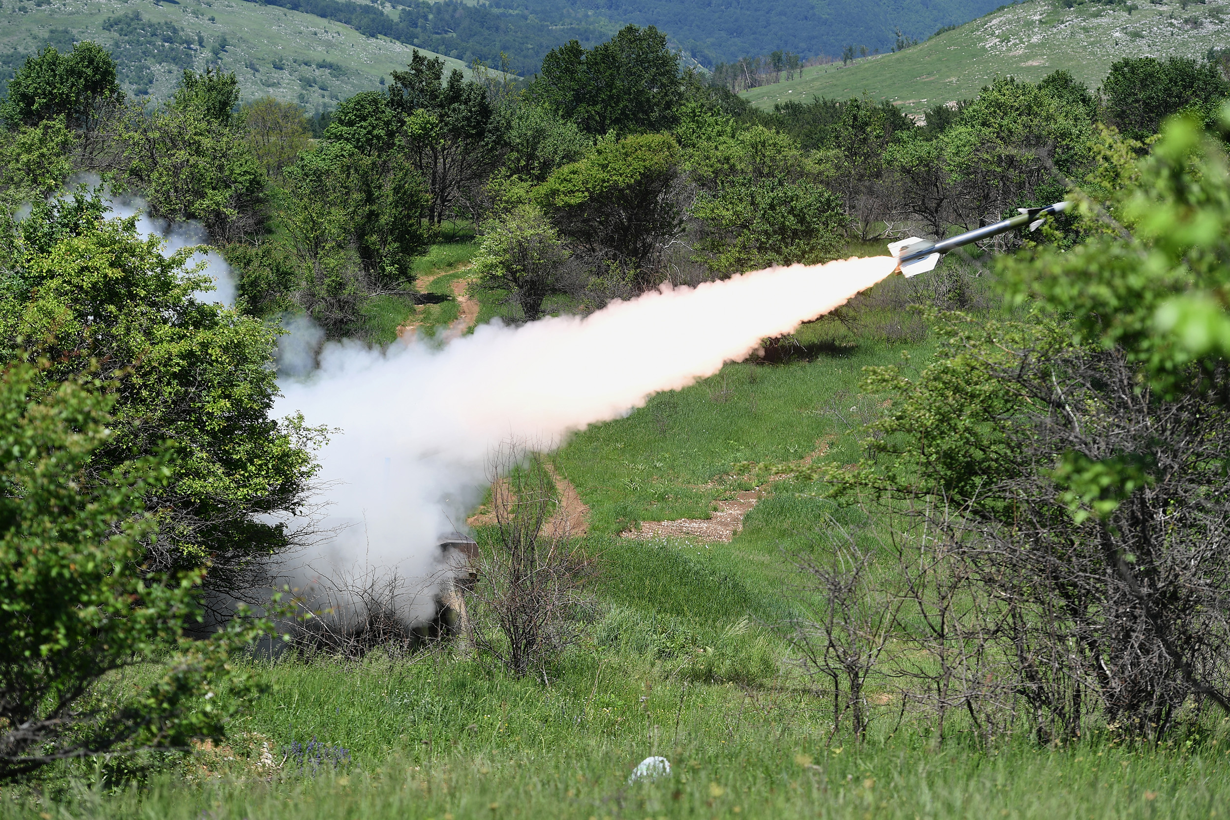 Serbian Army Test Firing RLN-IC FM-2  Short Range Air Defense