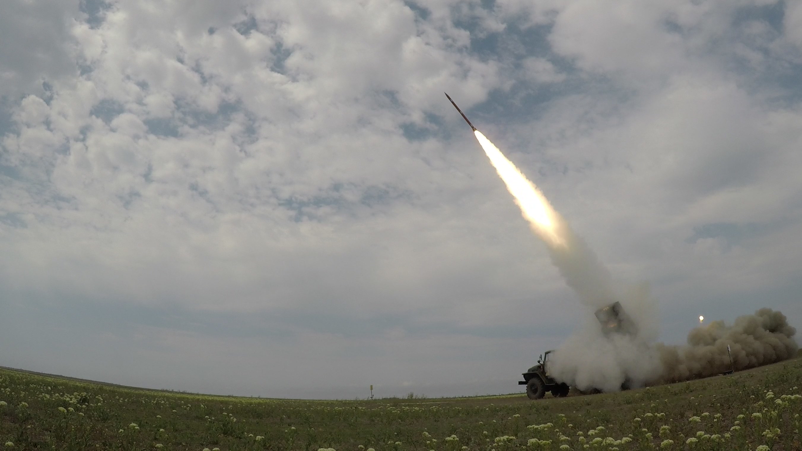 Ukrainian Armed Forces Tests 122 mm 9M221F Typhoon-1 Rocket