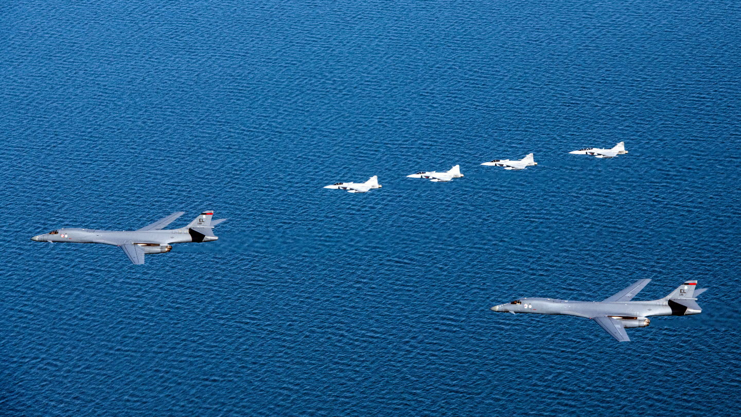US Air Force B-1B Lancer Bombers Exercise in Sweden