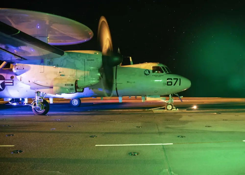 An E-2D Advanced Hawkeye, assigned to the 