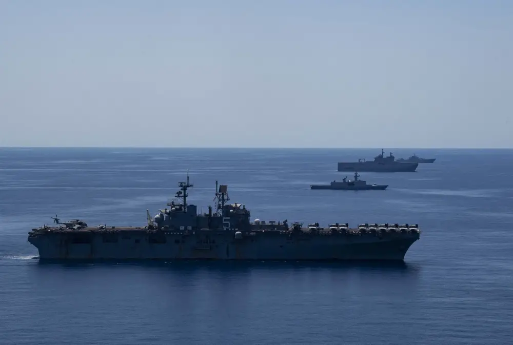 Bataan Amphibious Ready Group Conduct Maritime Training Exercise with Italian and French Navies