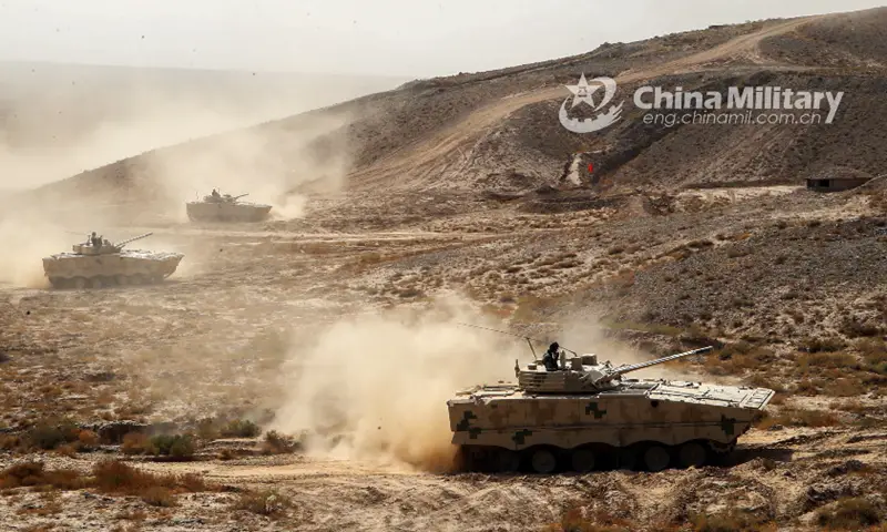 Chinese People's Liberation Army Conducts Night Infiltration Exercise in Tibet