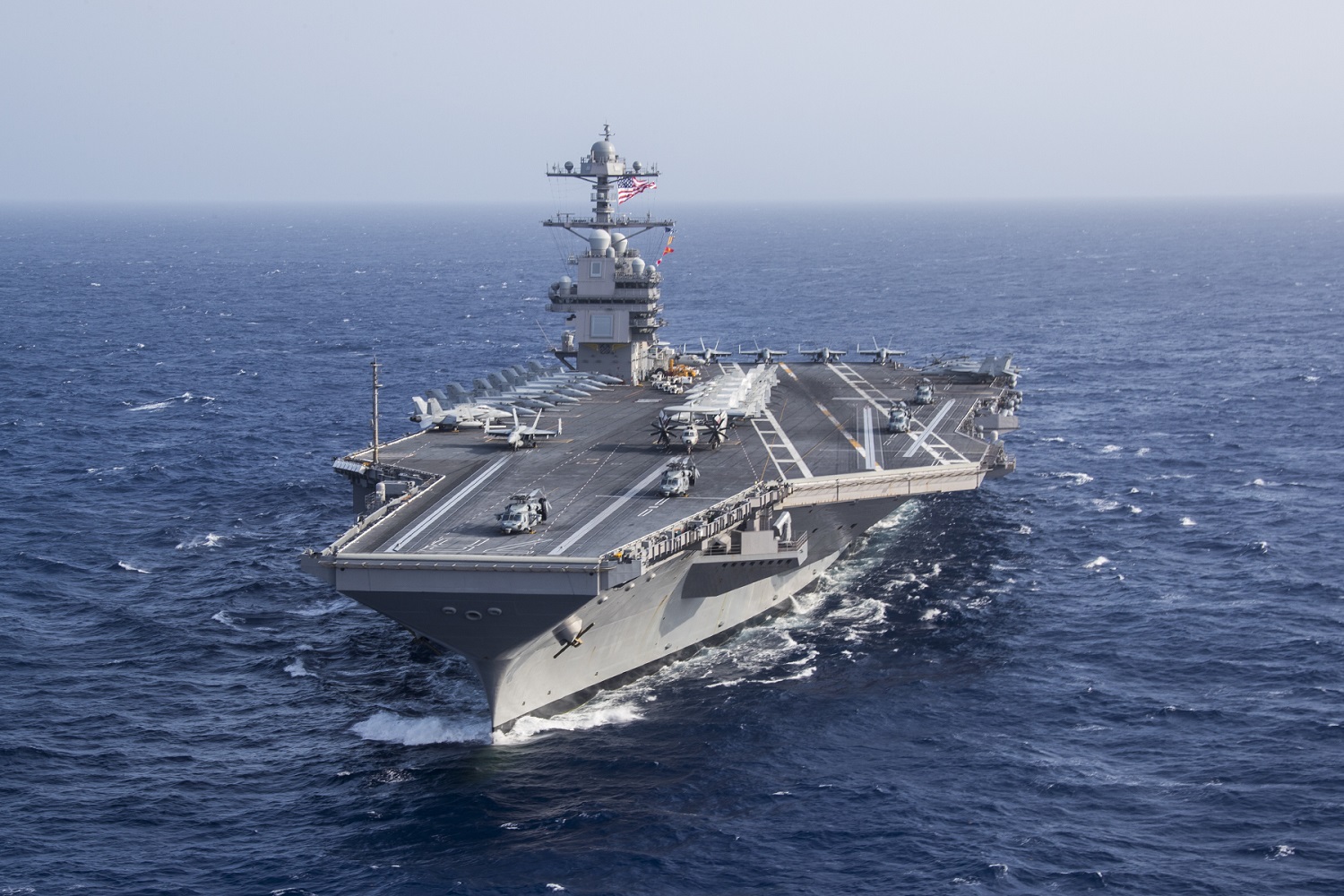 USS Gerald R. Ford Completes Largest Aircraft Embark